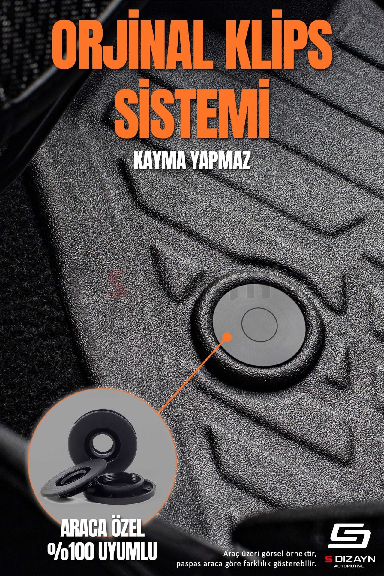 S-Dizayn Peugeot Partner Panelvan Ön 2'li 3D Pro Havuzlu Paspas 2008-2018 A+ Kalite