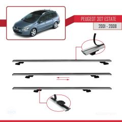 Peugeot 307 ESTATE 2001-2008 Arası ile uyumlu Basic Model Ara Atkı Tavan Barı GRİ 3 ADET