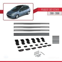 Peugeot 307 ESTATE 2001-2008 Arası ile uyumlu Basic Model Ara Atkı Tavan Barı GRİ 3 ADET