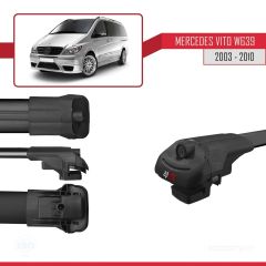 Mercedes Vito (W639) 2003-2010 Arası ile uyumlu ACE-1 Ara Atkı Tavan Barı SİYAH 4 ADET BAR