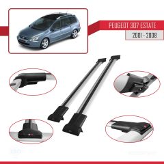 Peugeot 307 ESTATE 2001-2008 Arası ile uyumlu FLY Model Ara Atkı Tavan Barı GRİ