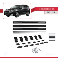 Subaru Forester 2013-2018 Arası ile uyumlu Basic Model Ara Atkı Tavan Barı SİYAH 3 ADET