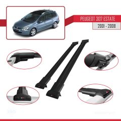 Peugeot 307 ESTATE 2001-2008 Arası ile uyumlu FLY Model Ara Atkı Tavan Barı SİYAH