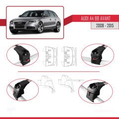 Audi A4 (B8) AVANT 2008-2015 Arası ile uyumlu ACE-2 Ara Atkı Tavan Barı GRİ