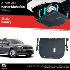 S-Dizayn Skoda Kamiq Çelik Karter Muhafaza Koruma 2019 Üzeri A+ Kalite