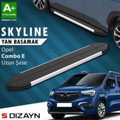 S-Dizayn Opel Combo E Uzun Şase Skyline Aluminyum Yan Basamak 213 Cm 2018 Üzeri A+ Kalite