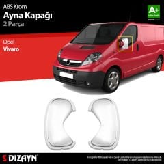 S-Dizayn Opel Vivaro ABS Krom Ayna Kapağı 2 Prç 2010-2014