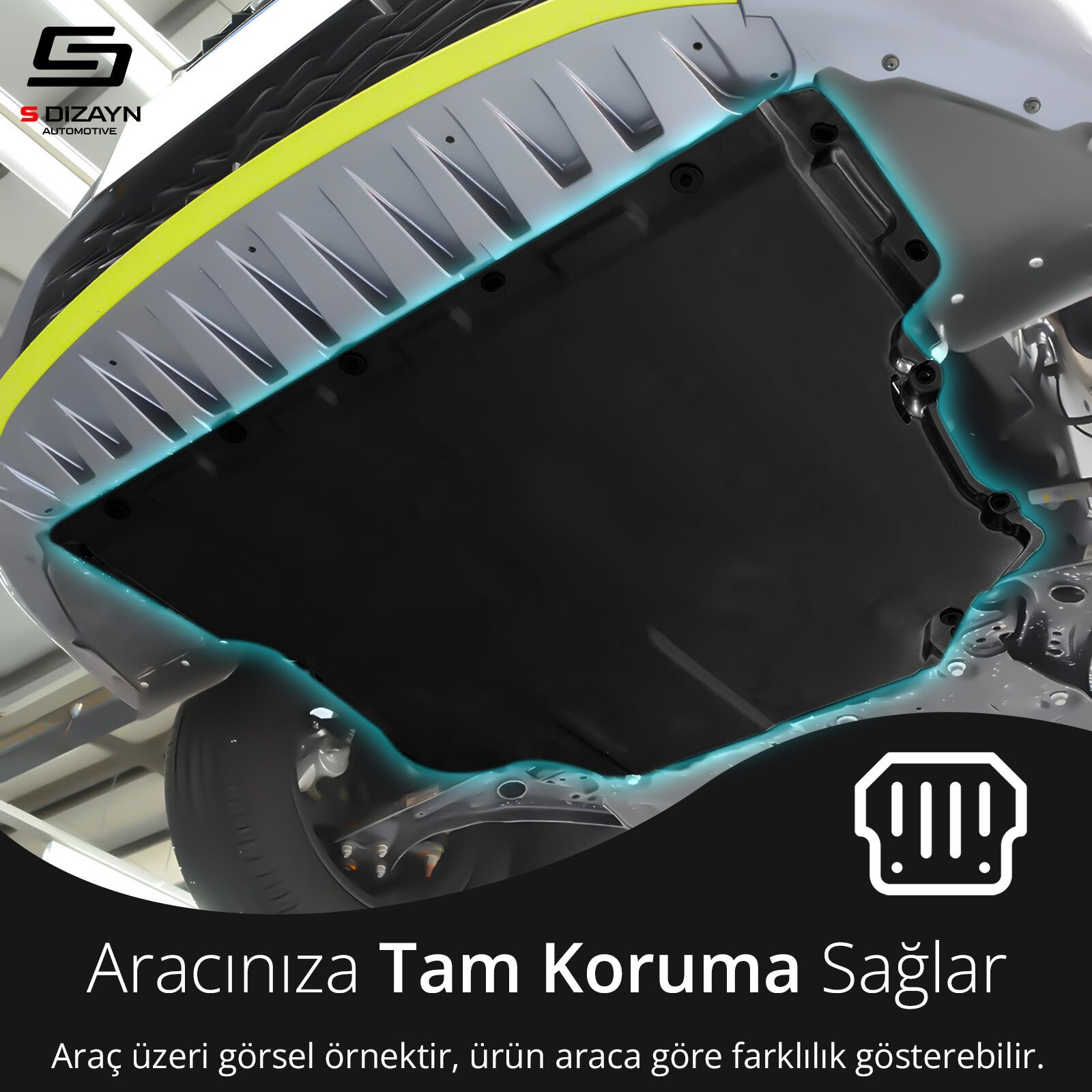 S-Dizayn VW T-Cross Çelik Karter Muhafaza Koruma 2019 Üzeri A+ Kalite