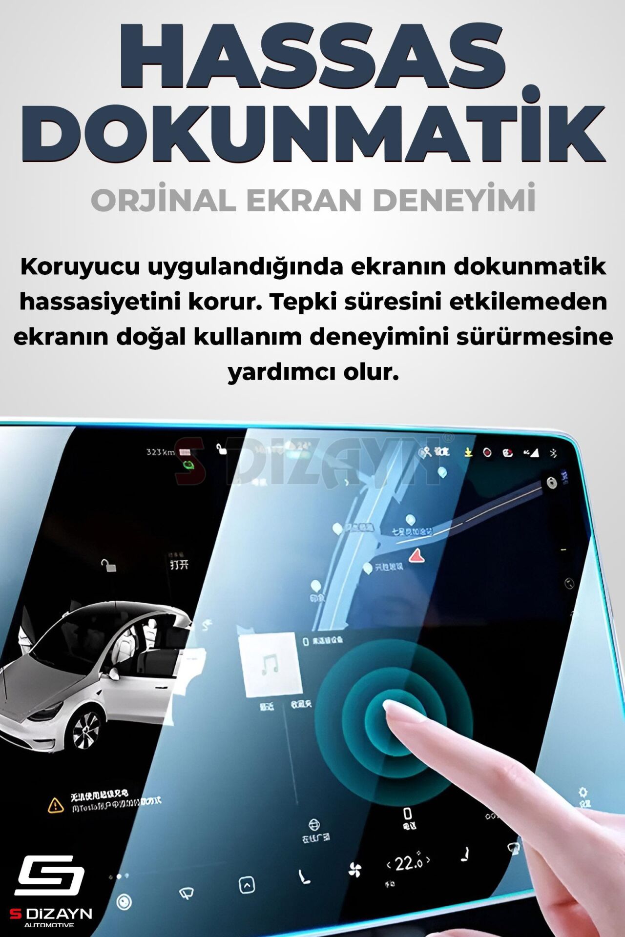 S-Dizayn Mercedes S Serisi 9H Nano Gösterge Ekran Koruyucu 7 İnç Parlak 2024-2025 A+ Kalite