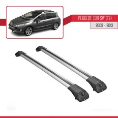 Peugeot 308 SW (T7) 2008-2013 Arası ile uyumlu ACE-1 Ara Atkı Tavan Barı GRİ