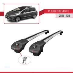 Peugeot 308 SW (T7) 2008-2013 Arası ile uyumlu ACE-1 Ara Atkı Tavan Barı GRİ