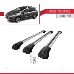 Peugeot 308 SW (T7) 2008-2013 Arası ile uyumlu ACE-1 Ara Atkı Tavan Barı GRİ 3 ADET BAR