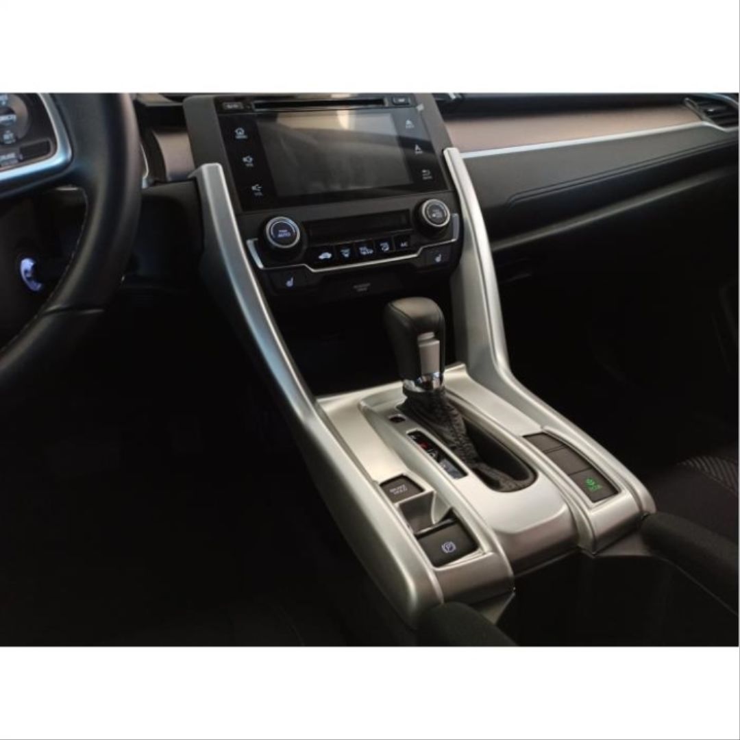 Honda Civic Uyumlu Fc5 2016-2020 Yeni Stil Vites Konsol Kaplama- Silver