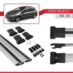 Peugeot 308 SW (T7) 2008-2013 Arası ile Uyumlu FLY Model Ara Atkı Tavan Barı GRİ