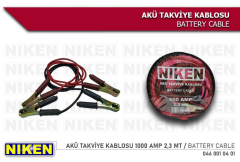 AKÜ TAKVİYE KABLOSU 1000 AMP 2,3 MT (35MM)