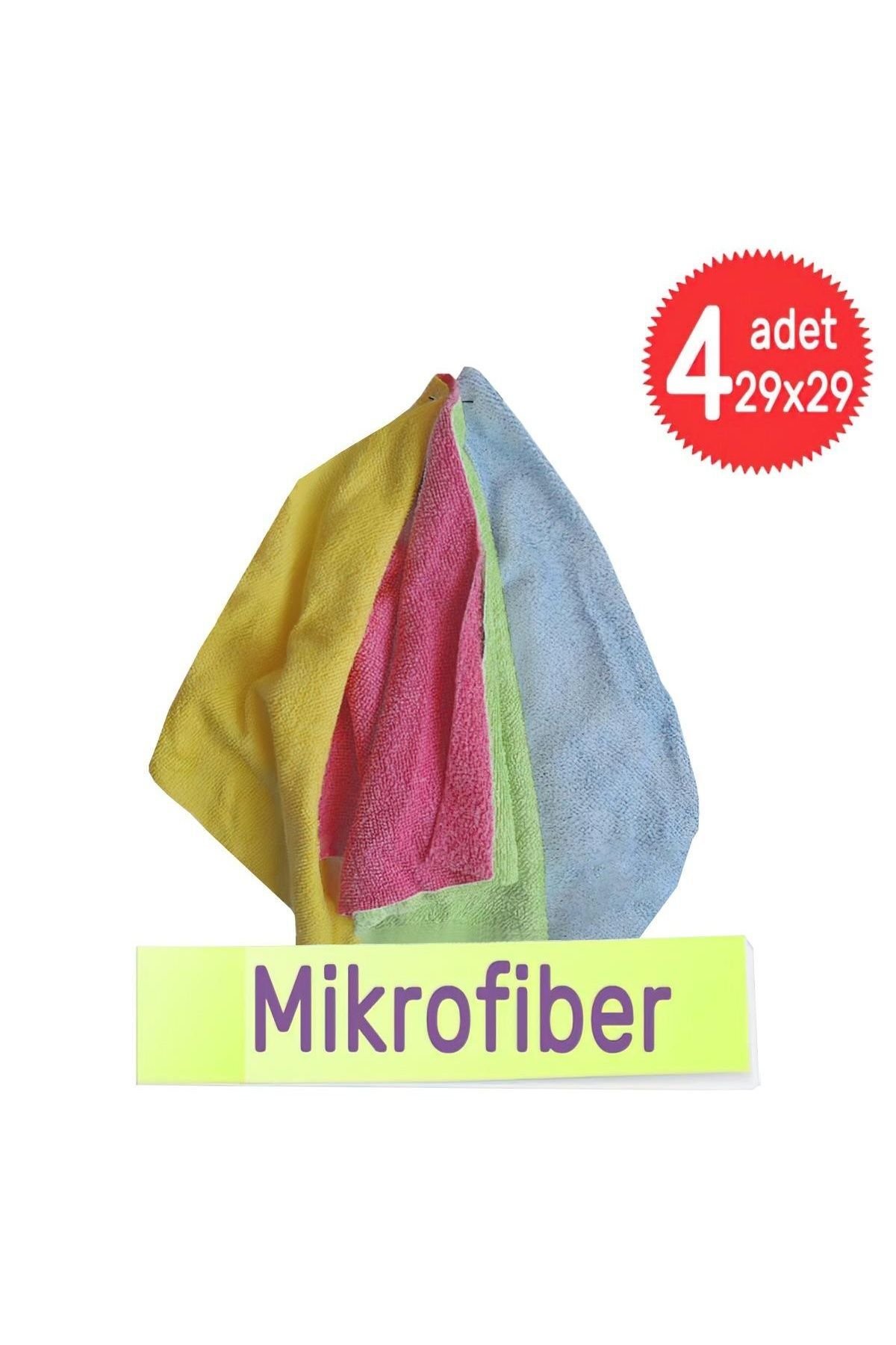 Mikrofiber Bez Oto Cam Araç Yıkama Kurulama Temizleme 4 Adet
