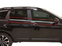 Nissan Qashqai Uyumlu J10 Cam Çıtası (+2) 4 Parça Krom 2007-2013
