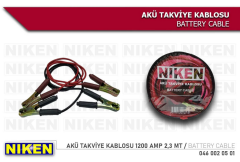 Niken Akü Takviye Kablosu 1200 Amp 2,3 Mt (50Mm)