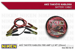 Akü Takviye Kablosu 900 Amp 2,3 Mt (25mm)