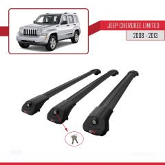 Jeep Cherokee (KK) 2008-2013 Arası ile uyumlu ACE-1 Ara Atkı Tavan Barı SİYAH 3 ADET BAR