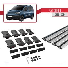 Fiat Doblo 2023 ve Sonrası ile uyumlu FLY Model Ara Atkı Tavan Barı GRİ 4 ADET BAR