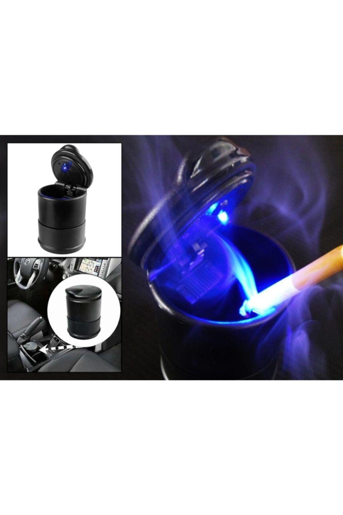 Wildlebend Araç Içi Küllük: Led Işıklı Kapaklı Araba Küllüğü