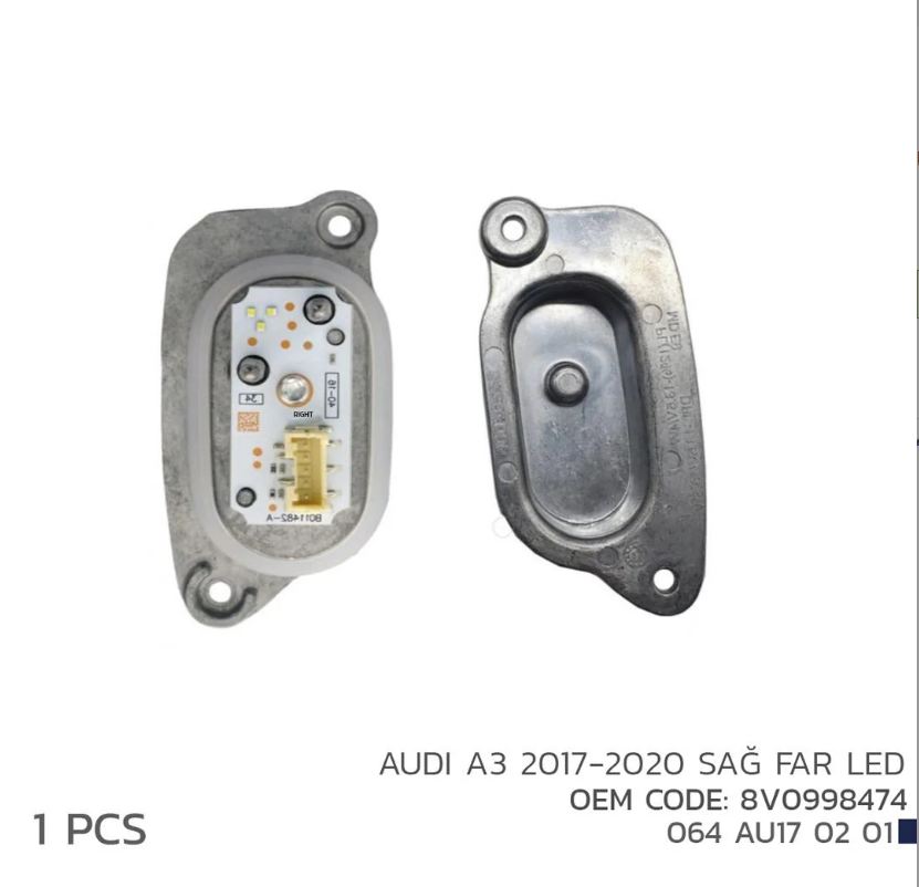 AUDI A3 2017-2020 SAĞ FAR LED MODÜL 8V0998474