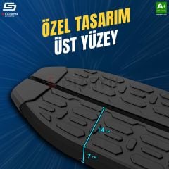 S-Dizayn VW Tiguan 3 Evo Siyah Yan Basamak 183 Cm 2024 Üzeri