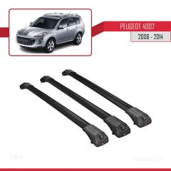 Peugeot 4007 2006-2014 Arası ile uyumlu ACE-1 Ara Atkı Tavan Barı SİYAH 3 ADET BAR