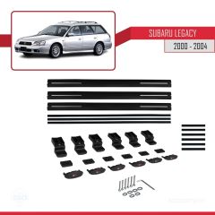 Subaru Legacy 2000-2004 Arası ile uyumlu Basic Model Ara Atkı Tavan Barı SİYAH 3 ADET