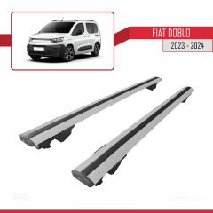 Fiat Doblo 2023 ve Sonrası ile uyumlu HOOK Model Anahtar Kilitli Ara Atkı Tavan Barı GRİ