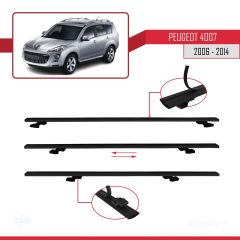 Peugeot 4007 2006-2014 Arası ile uyumlu Basic Model Ara Atkı Tavan Barı SİYAH 3 ADET