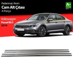 Volkswagen Passat Uyumlu B8.5 Krom Cam Çıtası 4 Parça 2019 Ve Üzeri