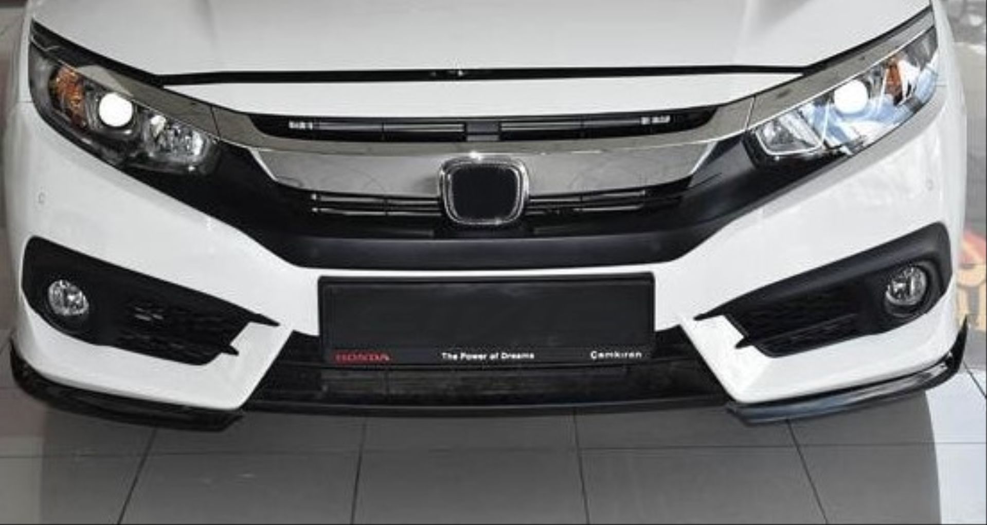 Honda Civic Uyumlu Fc5 2016-2020 Ön Tampon Flap Ek