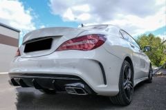 Mercedes W117 Uyumlu Cla 45 Difüzör & Egzoz Seti 16-19 Silver Egzoz İle