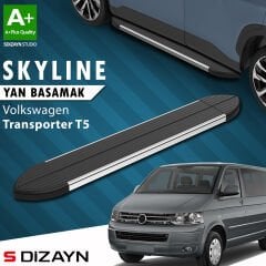 S-Dizayn VW Transporter T5 Kısa Şase Skyline Krom Yan Basamak 213 Cm 2003-2015 A+ Kalite