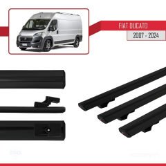 Fiat Ducato 2007 ve Sonrası ile uyumlu Basic Model Ara Atkı Tavan Barı SİYAH 3 ADET