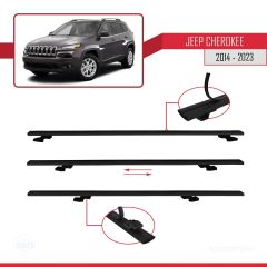Jeep Cherokee (KL) 2014-2023 Arası ile uyumlu Basic Model Ara Atkı Tavan Barı SİYAH 3 ADET