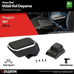 Peugeot 301 Uyumlu ABS Vidalı Kol Dayama Kolçak Gri 2012 Üzeri A+Kalite Parça