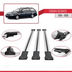 Subaru Outback 1994-1999 Arası ile uyumlu FLY Model Ara Atkı Tavan Barı GRİ 3 ADET BAR