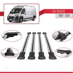 Fiat Ducato 2007 ve Sonrası ile uyumlu FLY Model Ara Atkı Tavan Barı GRİ 4 ADET BAR