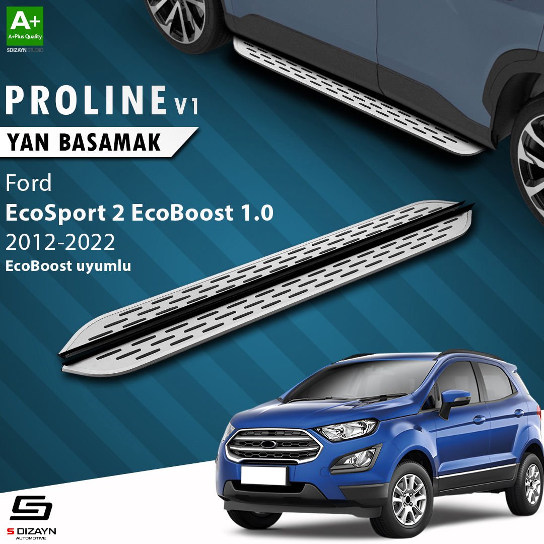 S-Dizayn Ford EcoSport 2 Ecoboost EcoBoost 1.0 OEM Still Pro V1 Aluminyum Yan Basamak 173 Cm 2012-2022