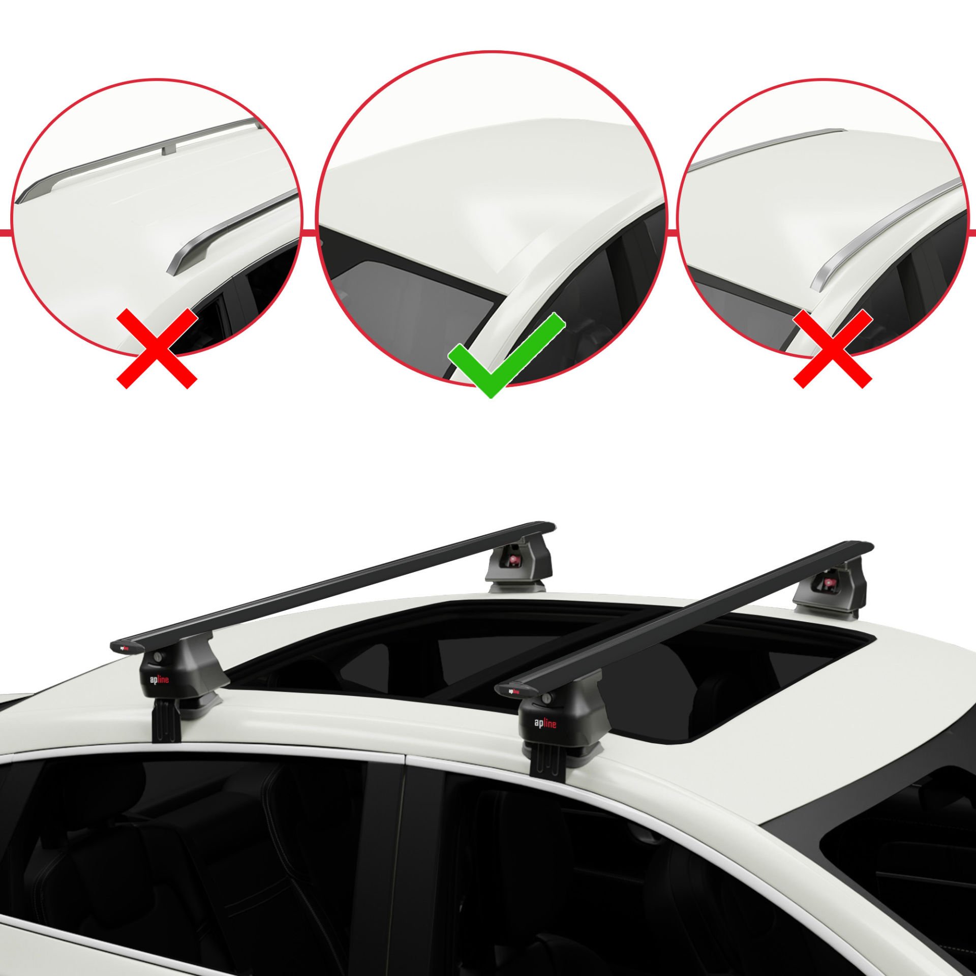 Peugeot 408 2022 ve Sonrası ile Uyumlu ACE-4 Ara Atkı Tavan Barı SİYAH