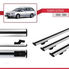 Subaru Outback 2000-2004 Arası ile uyumlu Basic Model Ara Atkı Tavan Barı GRİ 3 ADET