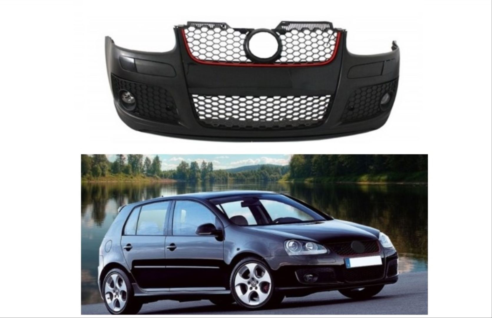 Volkswagen Golf Uyumlu 5 Mk5 2003-2009 Ön Tampon + Panjur Gti