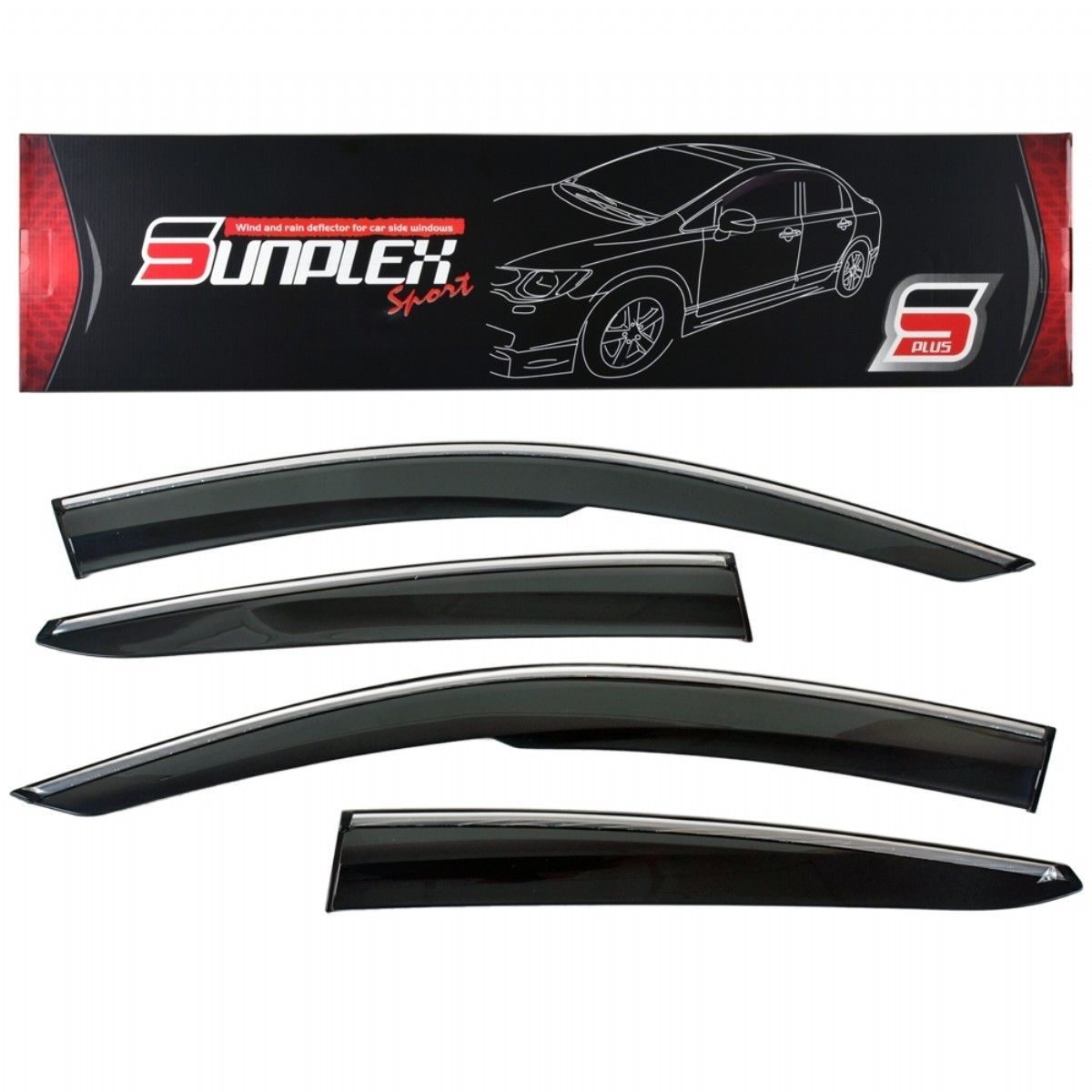 Sunplex Kromlu Uyumlu Plus 4'Lü Cam Rüzgarlığı