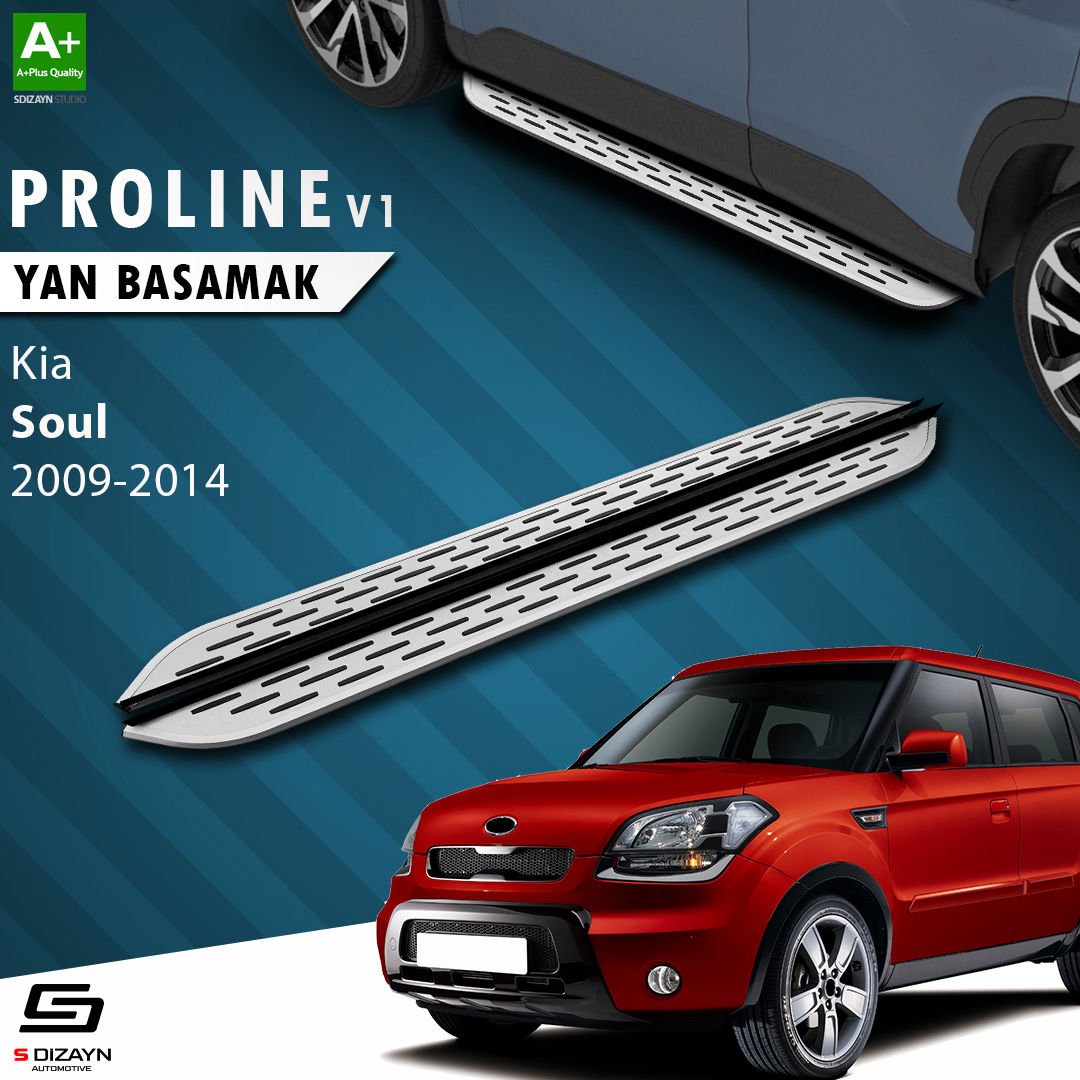 S-Dizayn Kia Soul OEM Still Pro V1 Aluminyum Yan Basamak 173 Cm 2009-2014