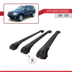 Jeep Grand Cherokee 1999-2005 Arası ile uyumlu ACE-1 Ara Atkı Tavan Barı SİYAH 3 ADET BAR