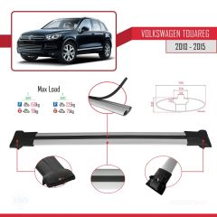 Volkswagen Touareg 2010-2015 Arası ile uyumlu FLY Model Ara Atkı Tavan Barı GRİ