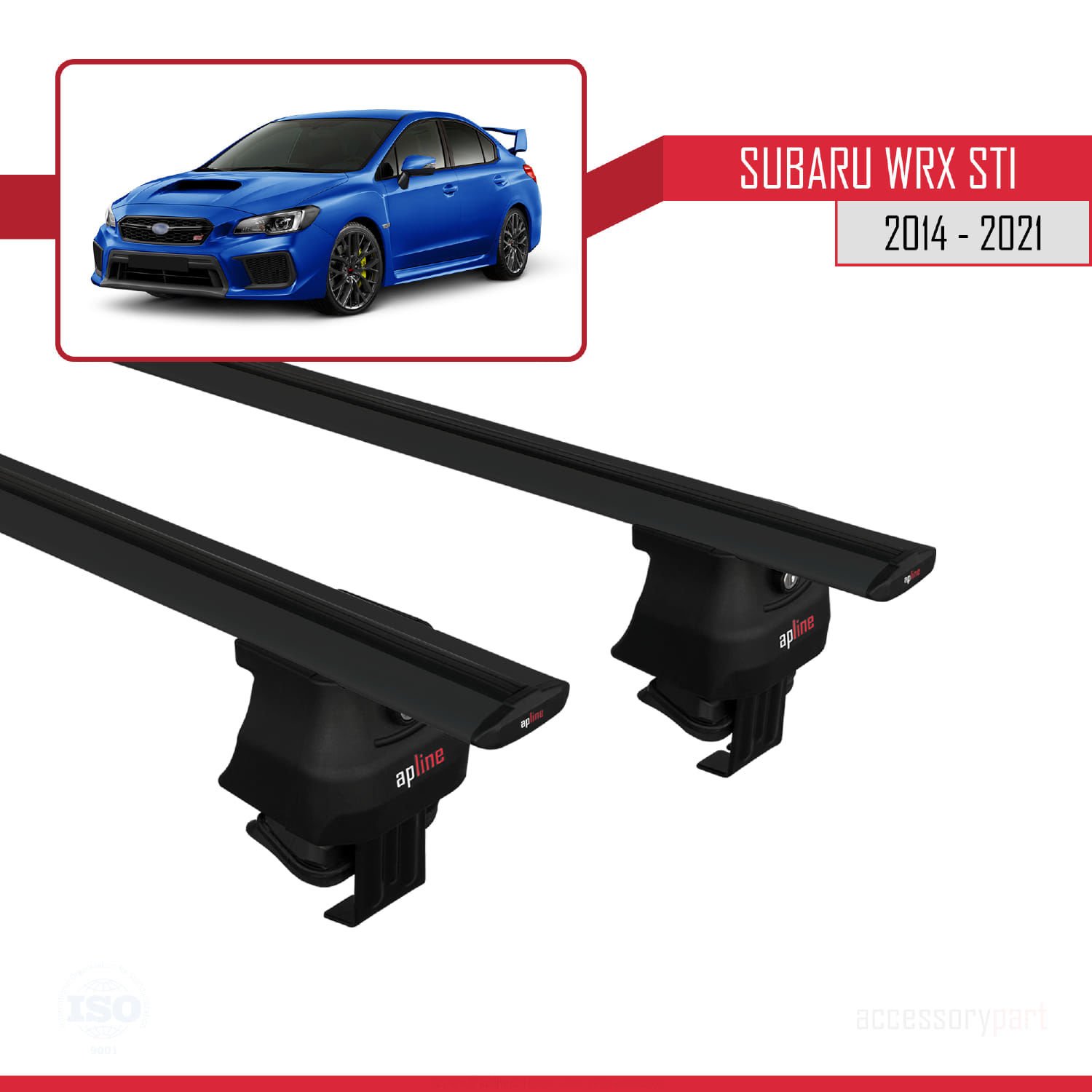Subaru WRX STI 2014-2021 Arası ile uyumlu ACE-4 Ara Atkı Tavan Barı SİYAH